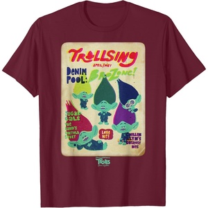 image:imageDreamWorks Trolls Band Together Magazine Cover TShirtBurgundy