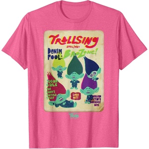 image:imageDreamWorks Trolls Band Together Magazine Cover TShirtPink Heather