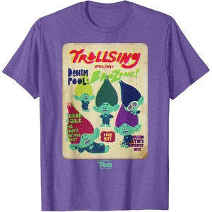 image:imageDreamWorks Trolls Band Together Magazine Cover TShirtPurple Heather