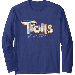 image:imageDreamWorks Trolls Band Together Movie Logo Long Sleeve TShirtNavy Blue