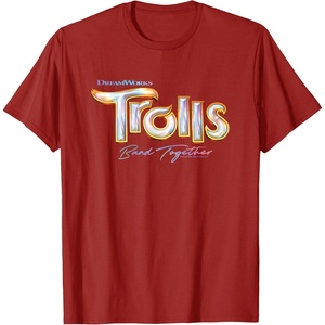 image:imageDreamWorks Trolls Band Together Movie Logo TShirtCranberry Red