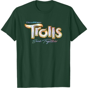 image:imageDreamWorks Trolls Band Together Movie Logo TShirtDark Green