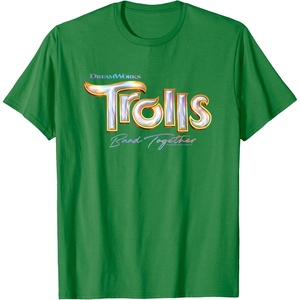 image:imageDreamWorks Trolls Band Together Movie Logo TShirtKelly Green