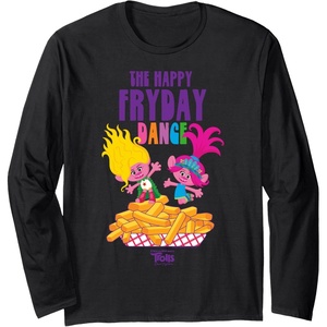 image:imageDreamWorks Trolls Band Together Poppy and Viva Fryday Dance Long Sleeve TShirtBlack