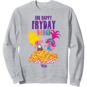 image:imageDreamWorks Trolls Band Together Poppy and Viva Fryday Dance SweatshirtHeather Grey
