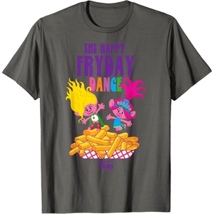 image:imageDreamWorks Trolls Band Together Poppy and Viva Fryday Dance TShirtAsphalt Grey