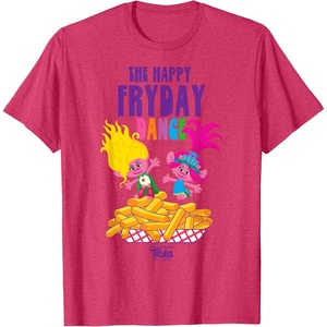 image:imageDreamWorks Trolls Band Together Poppy and Viva Fryday Dance TShirtRed Heather