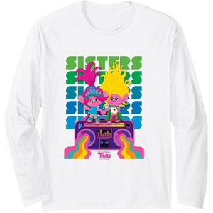 image:imageDreamWorks Trolls Band Together Poppy and Viva Sisters Long Sleeve TShirtWhite