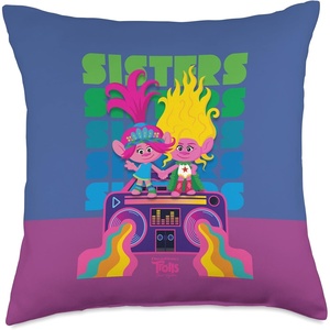 image:imageDreamWorks Trolls Band Together Poppy and Viva Sisters Throw Pillow18x18