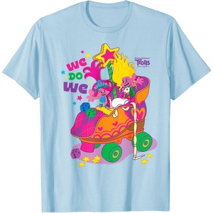 image:imageDreamWorks Trolls Band Together Poppy and Viva UnisexAdults Kids TShirt Black Classic Fit Short Sleeve TShirtBaby Blue