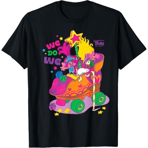 image:imageDreamWorks Trolls Band Together Poppy and Viva UnisexAdults Kids TShirt Black Classic Fit Short Sleeve TShirtBlack