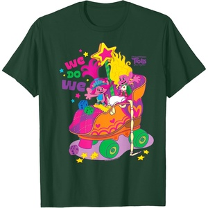 image:imageDreamWorks Trolls Band Together Poppy and Viva UnisexAdults Kids TShirt Black Classic Fit Short Sleeve TShirtDark Green