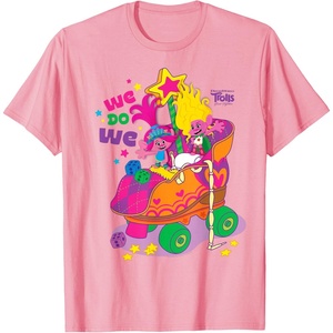 image:imageDreamWorks Trolls Band Together Poppy and Viva UnisexAdults Kids TShirt Black Classic Fit Short Sleeve TShirtPink