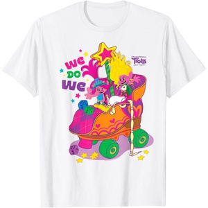image:imageDreamWorks Trolls Band Together Poppy and Viva UnisexAdults Kids TShirt Black Classic Fit Short Sleeve TShirtWhite