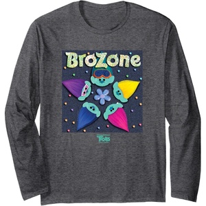image:imageDreamWorks Trolls Band Together Psychedelic Long Sleeve TShirtDark Heather Grey