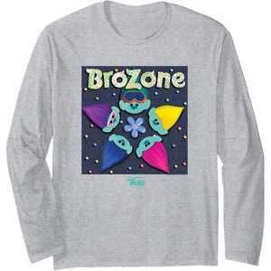 image:imageDreamWorks Trolls Band Together Psychedelic Long Sleeve TShirtHeather Grey