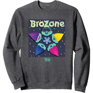 image:imageDreamWorks Trolls Band Together Psychedelic SweatshirtDark Heather Grey