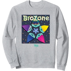 image:imageDreamWorks Trolls Band Together Psychedelic SweatshirtHeather Grey