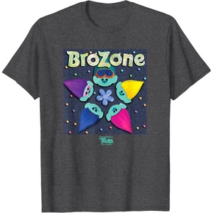 image:imageDreamWorks Trolls Band Together Psychedelic TShirtDark Heather Grey