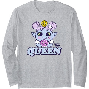 image:imageDreamWorks Trolls Band Together Queen Bridget Long Sleeve TShirtHeather Grey