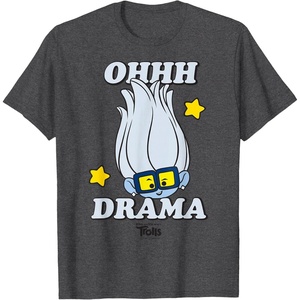 image:imageDreamWorks Trolls Band Together Tiny Diamond Oh Drama TShirtDark Heather Grey