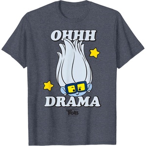 image:imageDreamWorks Trolls Band Together Tiny Diamond Oh Drama TShirtHeather Blue