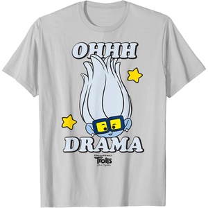 image:imageDreamWorks Trolls Band Together Tiny Diamond Oh Drama TShirtSilver Grey