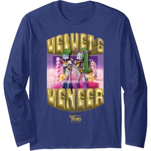 image:imageDreamWorks Trolls Band Together Velvet and Veneer Long Sleeve TShirtNavy Blue