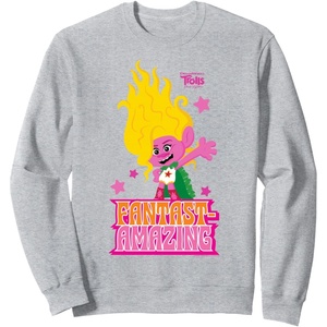 image:imageDreamWorks Trolls Band Together Viva FatastAmazing SweatshirtHeather Grey