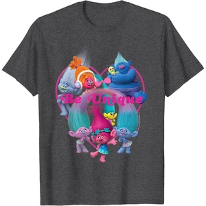 image:imageDreamWorks Trolls Be Unique TShirtDark Heather Grey