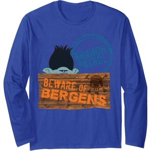 image:imageDreamWorks Trolls Beware of Bergens Branch Long Sleeve TShirtRoyal Blue