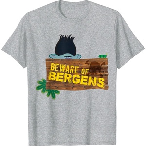 image:imageDreamWorks Trolls Beware of Bergens Branch TShirtHeather Grey