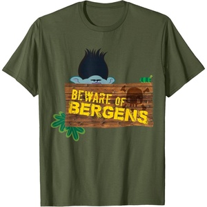 image:imageDreamWorks Trolls Beware of Bergens Branch TShirtOlive Green