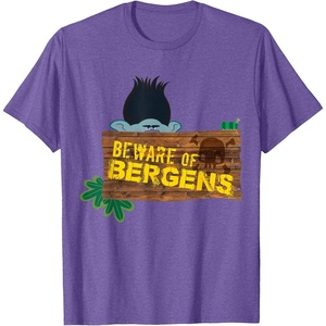 image:imageDreamWorks Trolls Beware of Bergens Branch TShirtPurple Heather