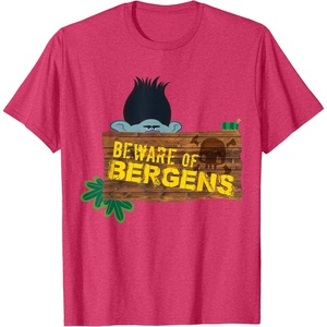 image:imageDreamWorks Trolls Beware of Bergens Branch TShirtRed Heather