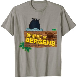 image:imageDreamWorks Trolls Beware of Bergens Branch TShirtSlate Grey