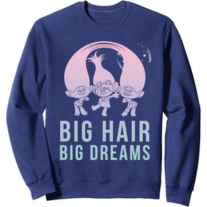 image:imageDreamWorks Trolls Big Hair Big Dreams SweatshirtNavy Blue