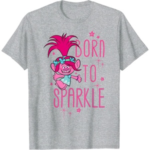 image:imageDreamWorks Trolls Born to Sparkle TShirtHeather Grey