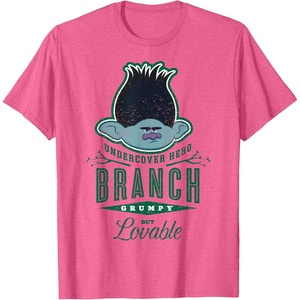 image:imageDreamWorks Trolls Branch Grumpy But Lovable TShirtPink Heather