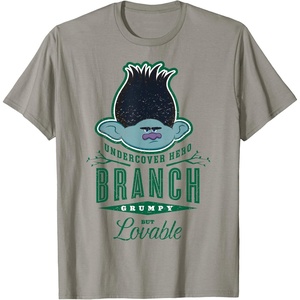 image:imageDreamWorks Trolls Branch Grumpy But Lovable TShirtSlate Grey