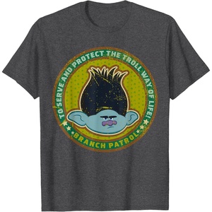image:imageDreamWorks Trolls Branch Patrol TShirtDark Heather Grey
