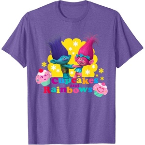 image:imageDreamWorks Trolls Branch and Poppy Cupcakes TShirtPurple Heather