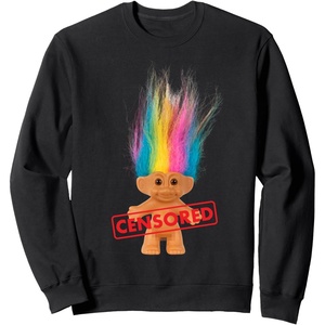 image:imageDreamWorks Trolls Censored Rainbow Hair SweatshirtBlack
