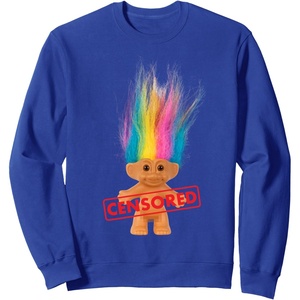 image:imageDreamWorks Trolls Censored Rainbow Hair SweatshirtRoyal Blue