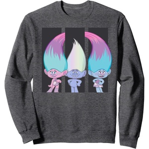 image:imageDreamWorks Trolls Column Pose SweatshirtDark Heather Grey