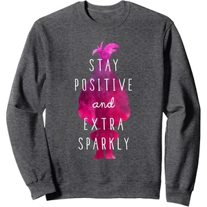 image:imageDreamWorks Trolls Extra Sparkly SweatshirtDark Heather Grey