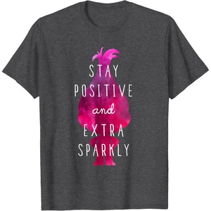 image:imageDreamWorks Trolls Extra Sparkly TShirtDark Heather Grey