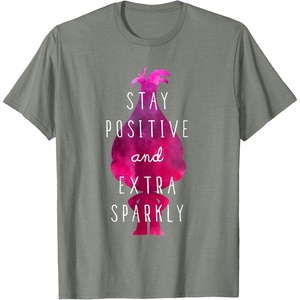 image:imageDreamWorks Trolls Extra Sparkly TShirtOlive Heather