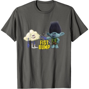 image:imageDreamWorks Trolls Fist Bump TShirt SmallAsphalt Grey