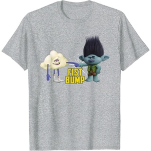 image:imageDreamWorks Trolls Fist Bump TShirt SmallHeather Grey